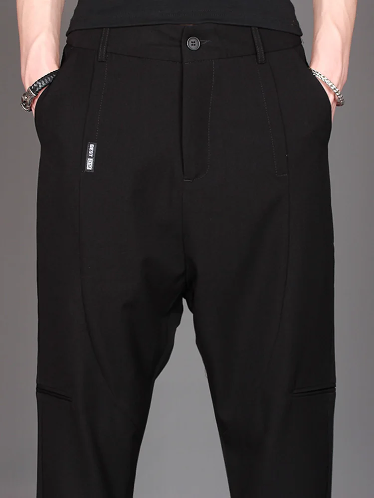 

M-3XL!2019 spring new men's nine-point harem pants fashion men's wide-leg pants loose casual crotch trousers eight-point pant