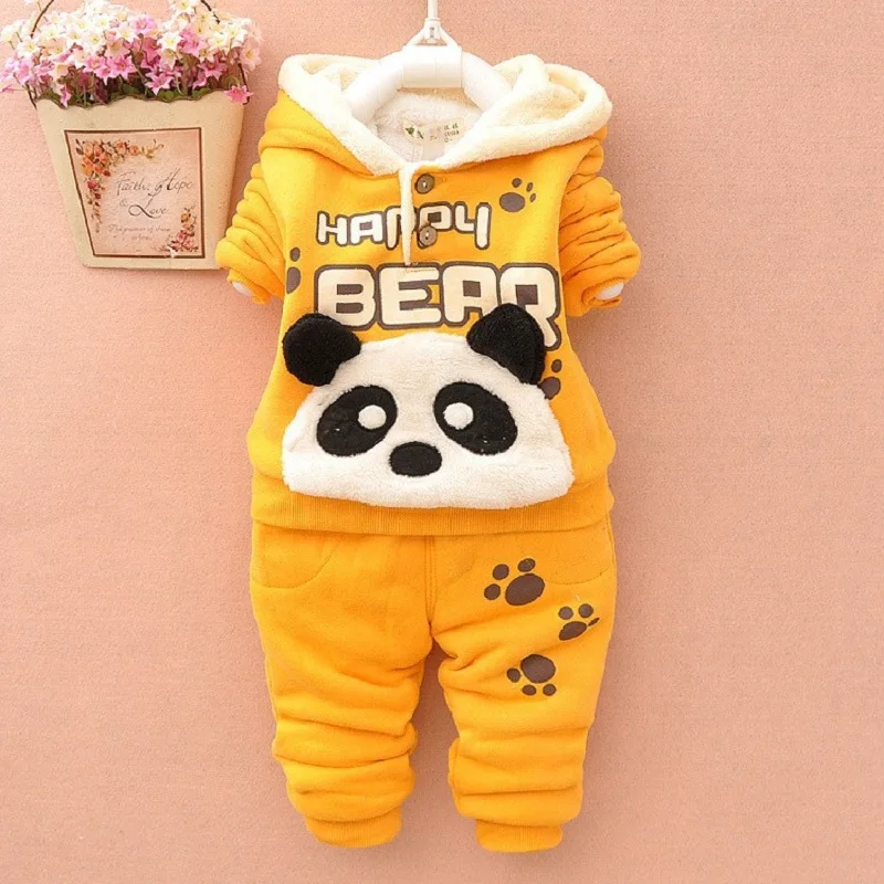 Теплый удобный зимний плюшевый теплый комплект одежды высокого качества для