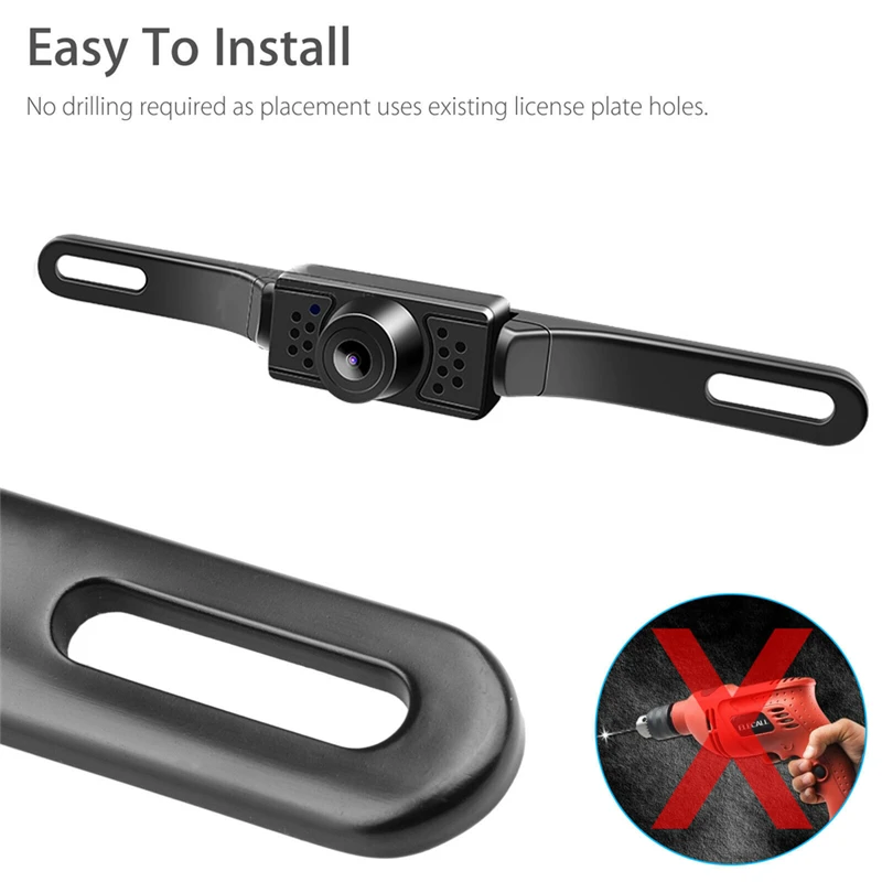 YuanTing Car Rear View Reversing Camera with Angle 14 LED Lights Night Vision IP68 Waterproof Universal Backing Guide Lines | Автомобили и