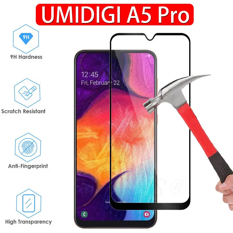 Закаленное стекло премиум класса 9H для UMIDIGI A5 Pro стеклянная пленка передняя