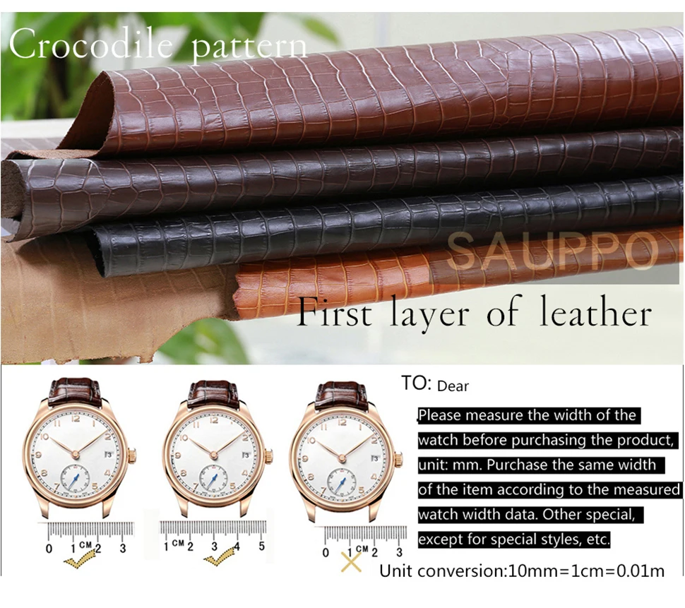 SAUPPO подходит для IWC PORTOFINO телячья кожа ремешок для часов черный коричневый темно-синий верхний слой кожа мужские часы аксессуары