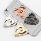 Новый дизайн, 1 предмет универсальный металлический палец кольцо-держатель для телефонов рисунок сердечко; Для телефона с текстурой под держатель кольцо для iPhone, Xiaomi, Huawei