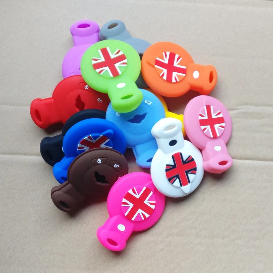 13 color Silicone car Key Case Cover For Bmw Mini Cooper key card original cover silicone Car-style Accessories | Автомобили и