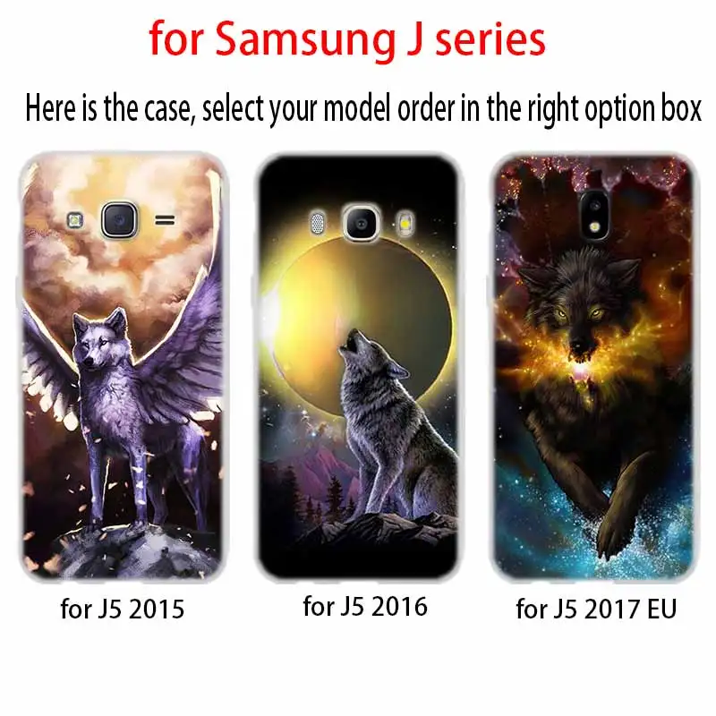 Phone case Soft Cover Coque For Samsung Galaxy J6 J8 J3 J5 J7 J4 Plus 2018 2016 2017 EU Prime Pro Ace j610 angry snow wolf | Мобильные