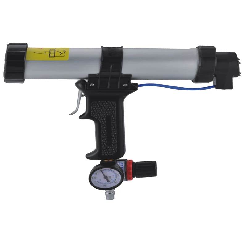 

310ml pneumatic caulking gun with air pressure gauge/310ml sausage pneumatic caulking gun/pneumatic sausage caulking gun