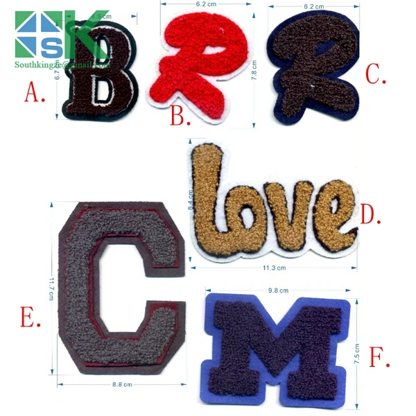 2016 Мода новые товары Английский Письма Любовь С М Б R Вышивка Знак Утюг На Заплате