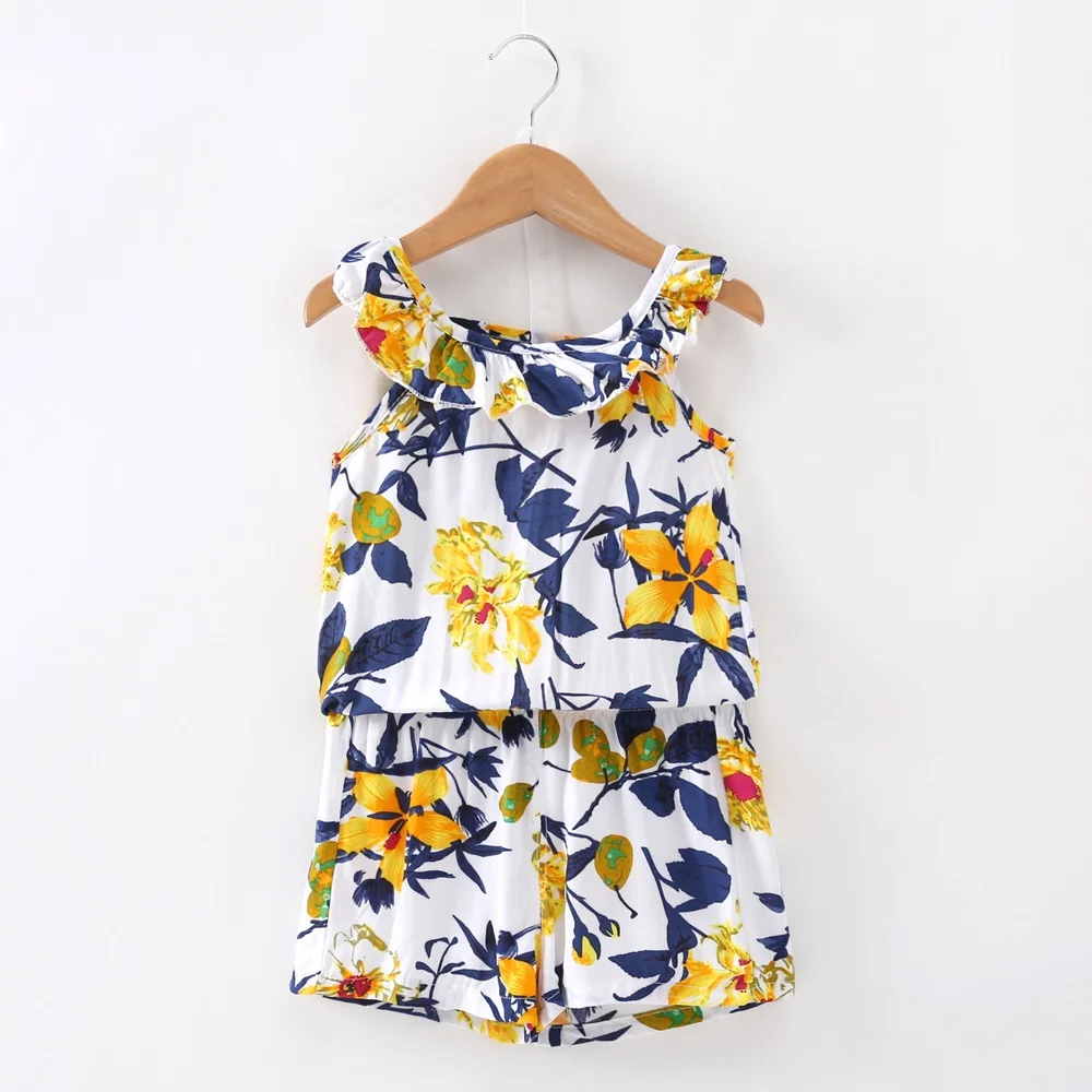 Новинка одежда для маленьких девочек летний костюм свободные комплекты с