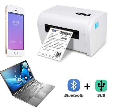 Bluetooth USBprinter NETUM производитель этикеток термопринтер этикеток 108 мм " x 6" дюймов принтер штрих-кодов этикеток для UPS FedEx этикеток ПК компьютер - Цвет: Bluetooth USBprinter
