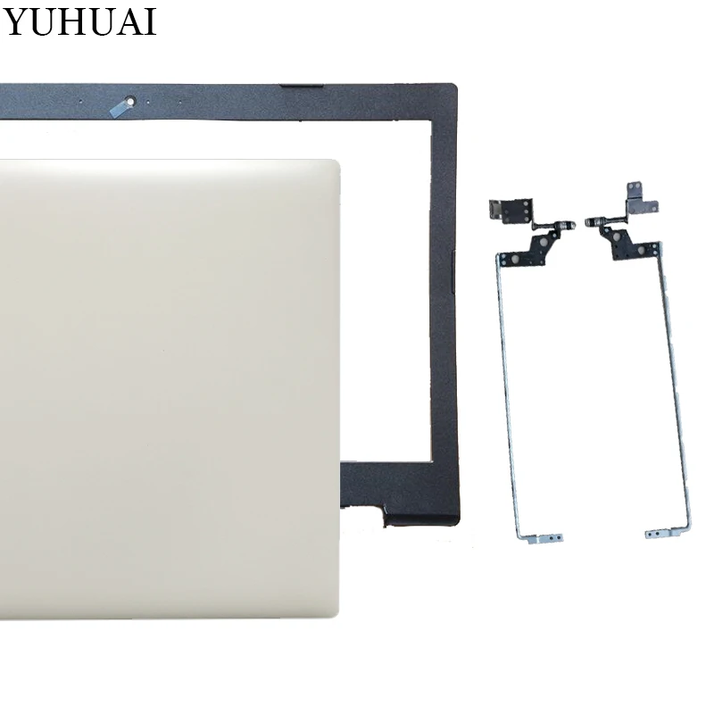 white AB and hinges Для LENOVO IdeaPad 320-15 320-15ISK 320-15IKB 320-15ABR задняя крышка Топ чехол для ноутбука lcd задняя крышка/рамка крышка/петли/петля крышка - Цвет: white AB and hinges