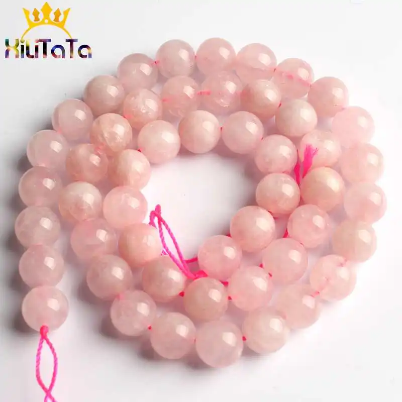 Натуральные Мадагаскарские розы бриллиантовая круглая бусина-разделитель 15