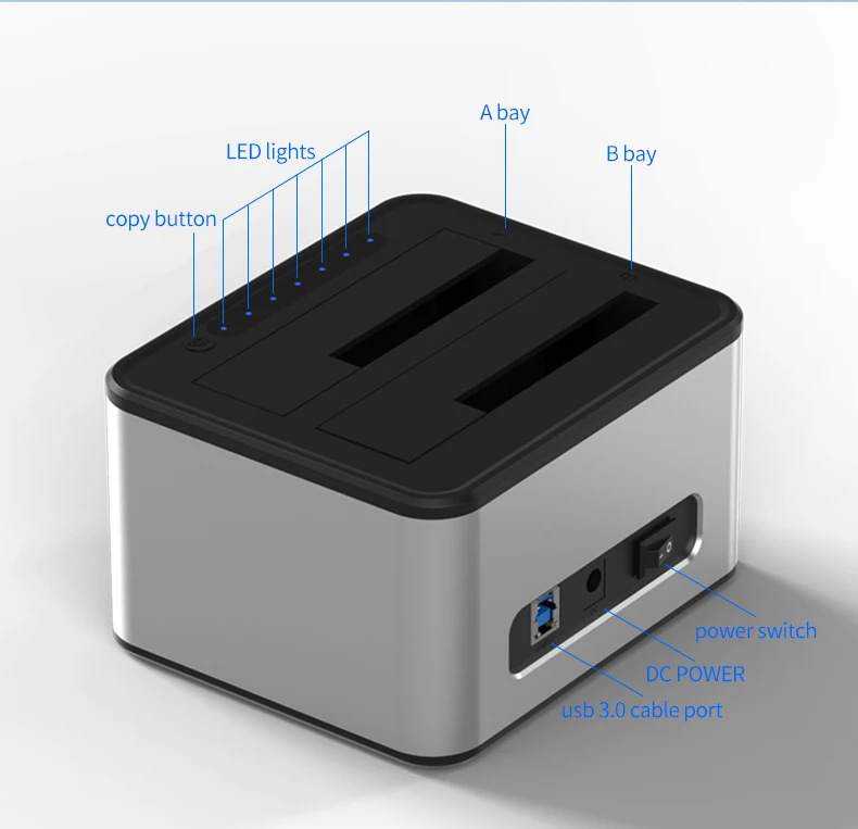 Алюминиевый жесткий диск Внешний чехол 6 ТБ hdd box 2,5/3,5 USB 3,0 hdd док-станция sata к usb hdd док-станция 2,5 hdd Чехол