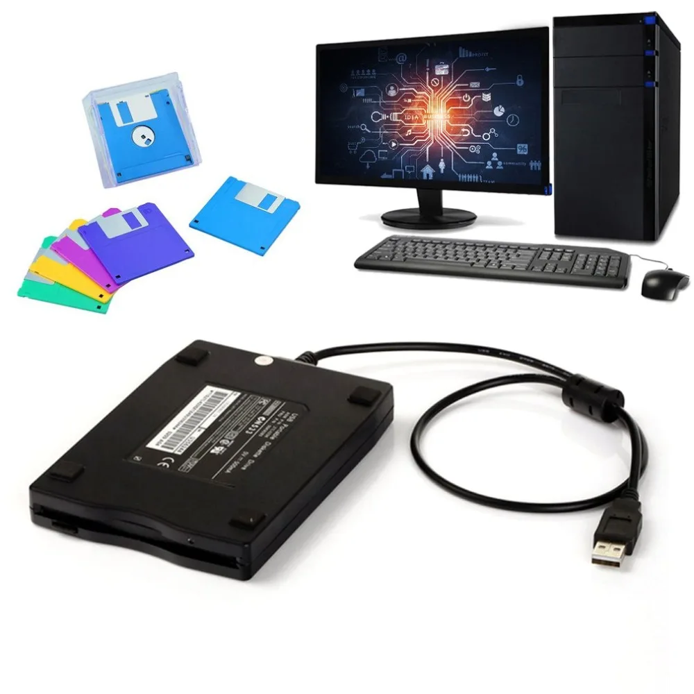 Внешний интерфейс гибких дисков 3,5 дюйма 1,44 МБ FDD черный USB портативный FDD внешний USB накопитель для ноутбука дисковод гибких дисков