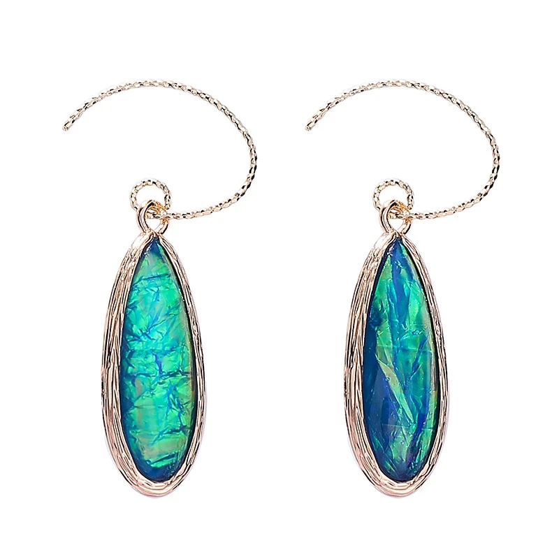 Новые женские серьги Abalone винтажные капля цвета золота симфония Кристалл Pendientes