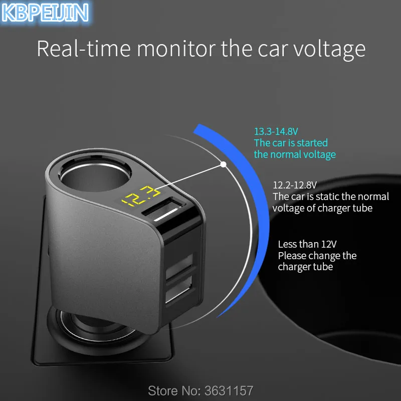 USB Автомобильное зарядное устройство Автомобильный Стайлинг разъем питания LED
