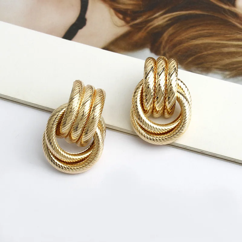 Женские серьги-капельки ZA из полициклического металла в стиле ретро для