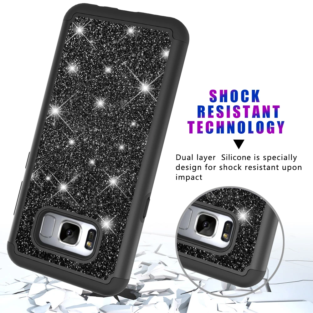 Shiny Bling Case for Samsung Galaxy S8 Plus S8+ SM-G955FD SM-G955F Phone Cover 8+ SM G955 G955FD G955F Bumper Funda | Мобильные