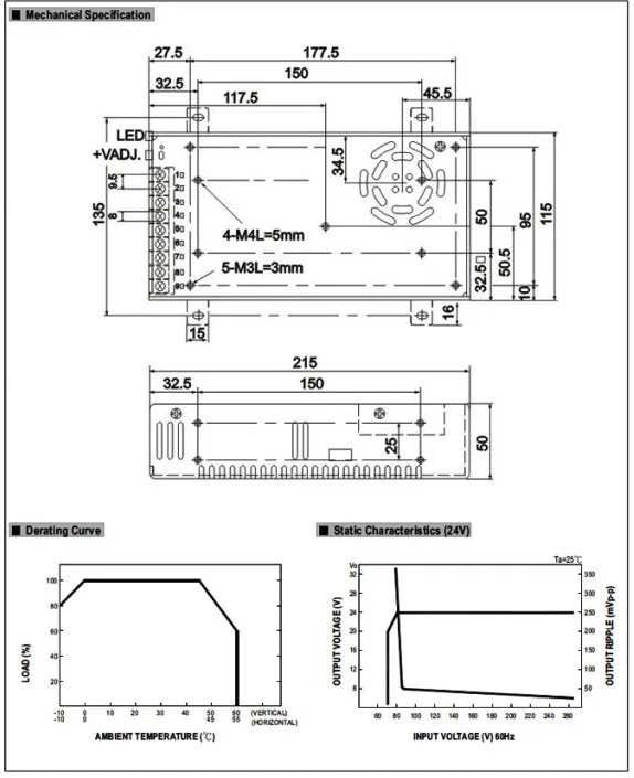 400W 60V 6.7A один Выход импульсный источник питания переменного тока DC/DC импульсный источник питания с ЧПУ