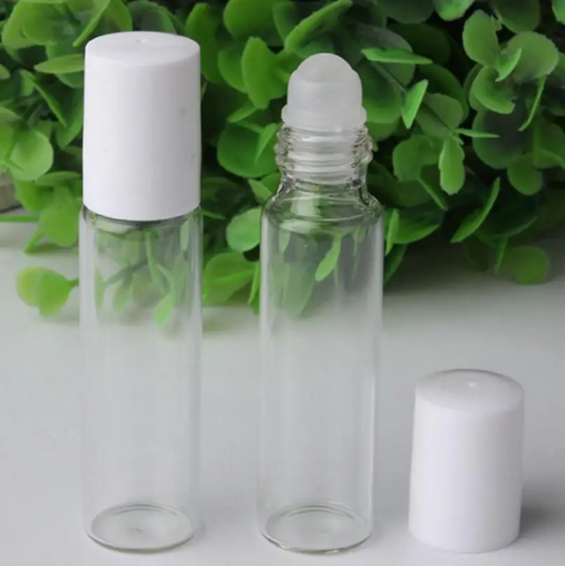 

10ML Clear glass roll on bottle, 10cc transparent roll-on bottle, essential oil cosmetic packing container LX1087