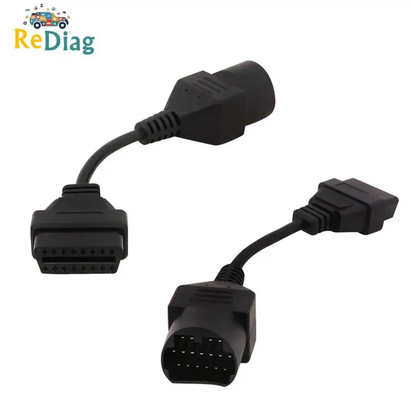 Купи 10 шт. 17 Pin до 16 Pin Кабель OBDII OBD2 кабель диагностический Соединительный адаптер для Mazda 17pin к 16pin адаптер OBD1 для OBD2 кабель за 2,548 рублей в магазине AliExpress