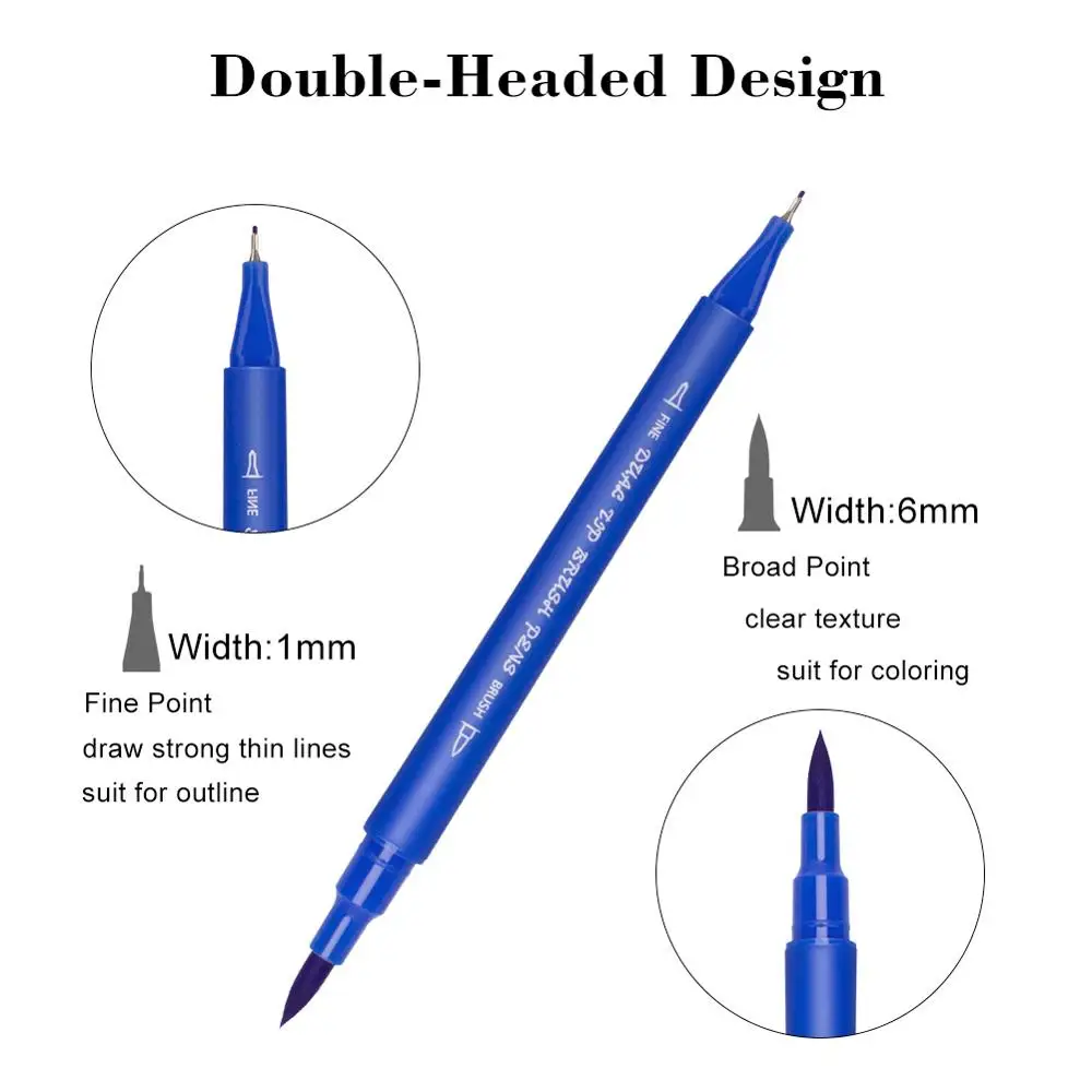 Акварельные Маркеры Ручка со смываемыми чернилами Рисование картина двойной