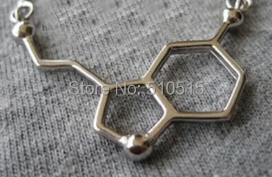 Regalrock 5 HT счастливого гормона молекула серотонина кулон Цепочки и ожерелья|pendant