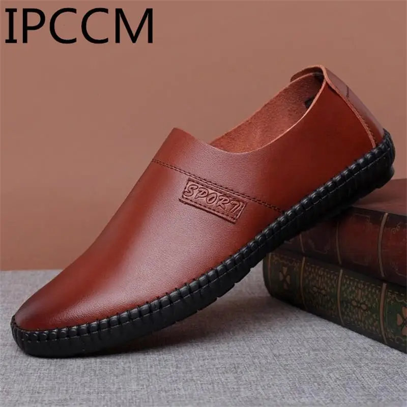 2019 Spring New Product British Leather Leisure Comfortable Deodorant Soft Men's Beans Shoes | Обувь