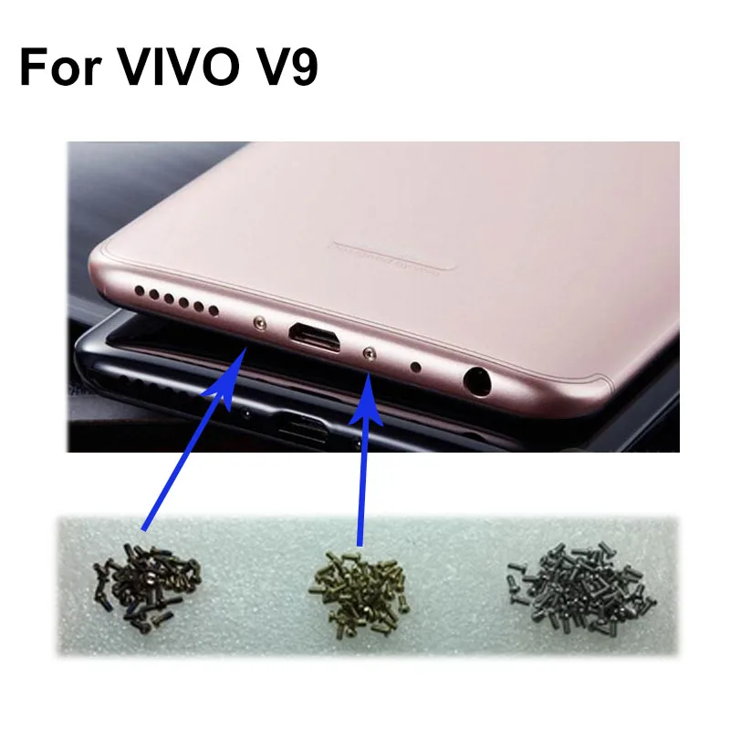 

4pcs For VIVO V9 V 9 Buttom Dock Screws Housing Screw nail tack For VIVO V 9 VIVOV9 Phones Screw nail