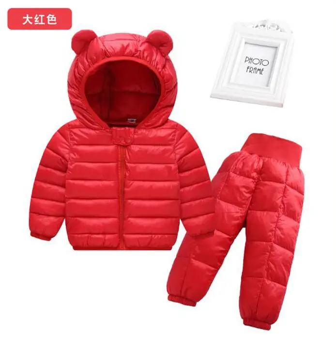 1-5 yrs 2019 new baby boy and girls winter hooded jacket coat+vest+trousers Waterproof snow warm suit children clothing | Детская одежда