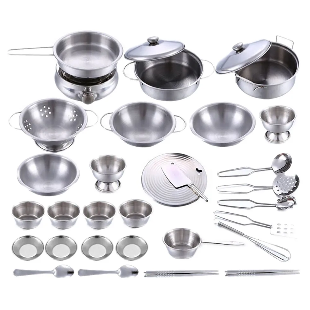 

Children's Cartoon Kitchen Toy 16/32 Pcs Set Kids Play House Kitchen Toys Cookware Cooking Utensils Pots Pans Gift For Kids Toys