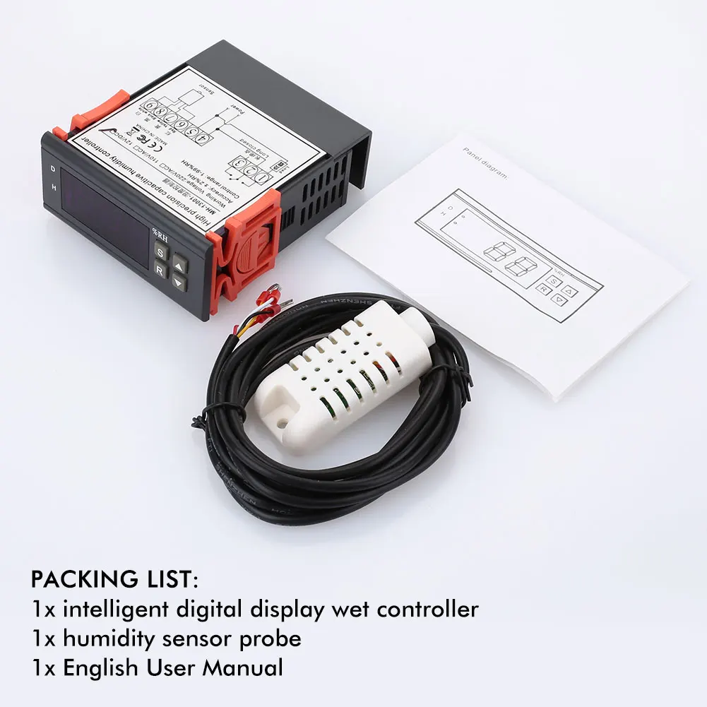 Контроллер гигрометра контроллер влажности Цифровой 1% RH ~ 99% 12 V/110 V/220 V инкубатор