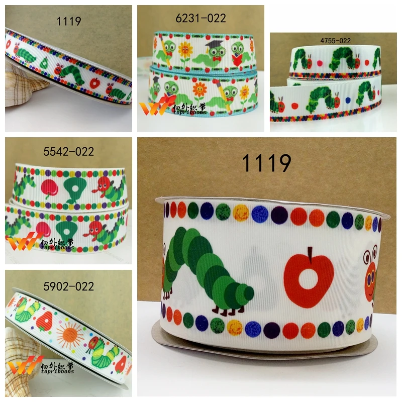 Бесплатная доставка 50 ярдов мультфильм печатных grosgrain ленты 1119|printed ribbon|grosgrain