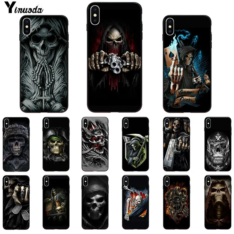 Чехол для телефона Yinuoda Grim reaper с черепом и скелетом Apple iPhone8 7 6 6S Plus X XS MAX 5 5S SE XR 11 11pro