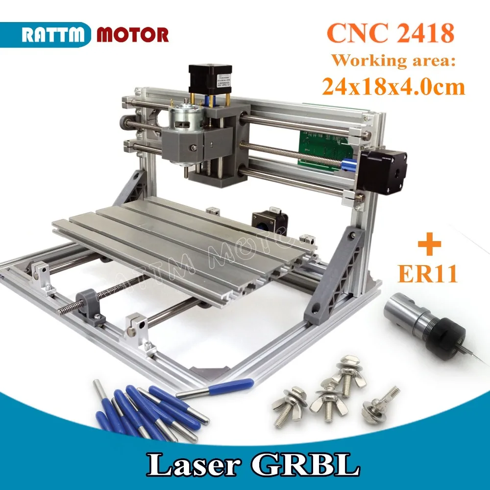 RU корабль CNC машина GRBL управление 2418 рабочая зона 24x18x4 0 см 3 осевой Pcb ПВХ фрезерный