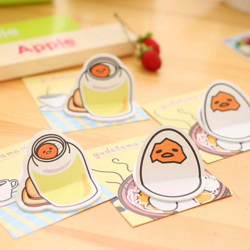 2 шт. заметки Kawaii яйцо брат Gudetama ленивый Блокнот офис школьные принадлежности