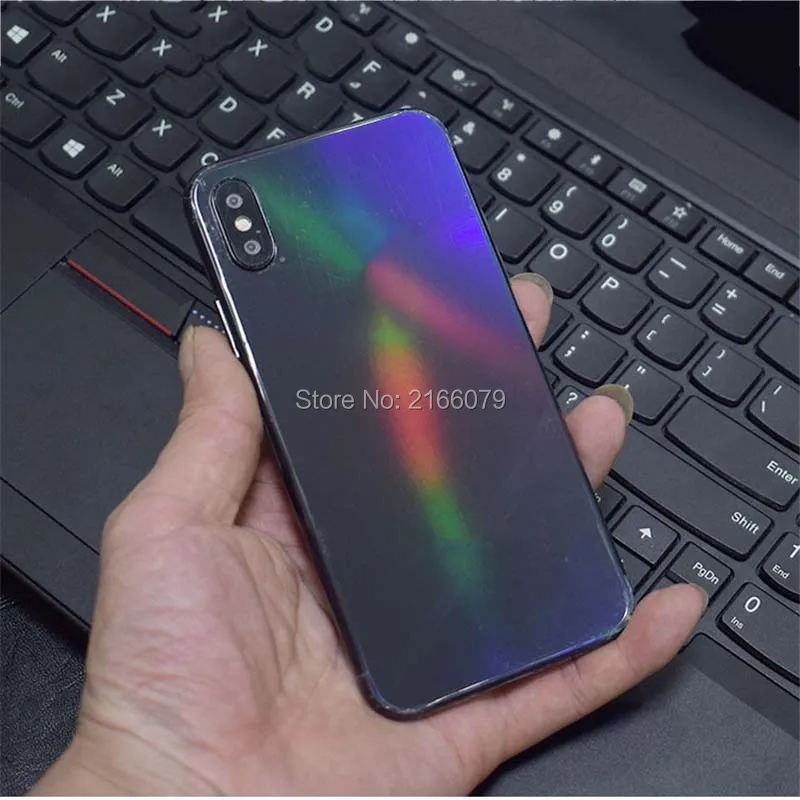 Для Apple iPhone XS Max XR X 6 6s 7 8 Plus полное покрытие наклейка градиент Аврора чистая