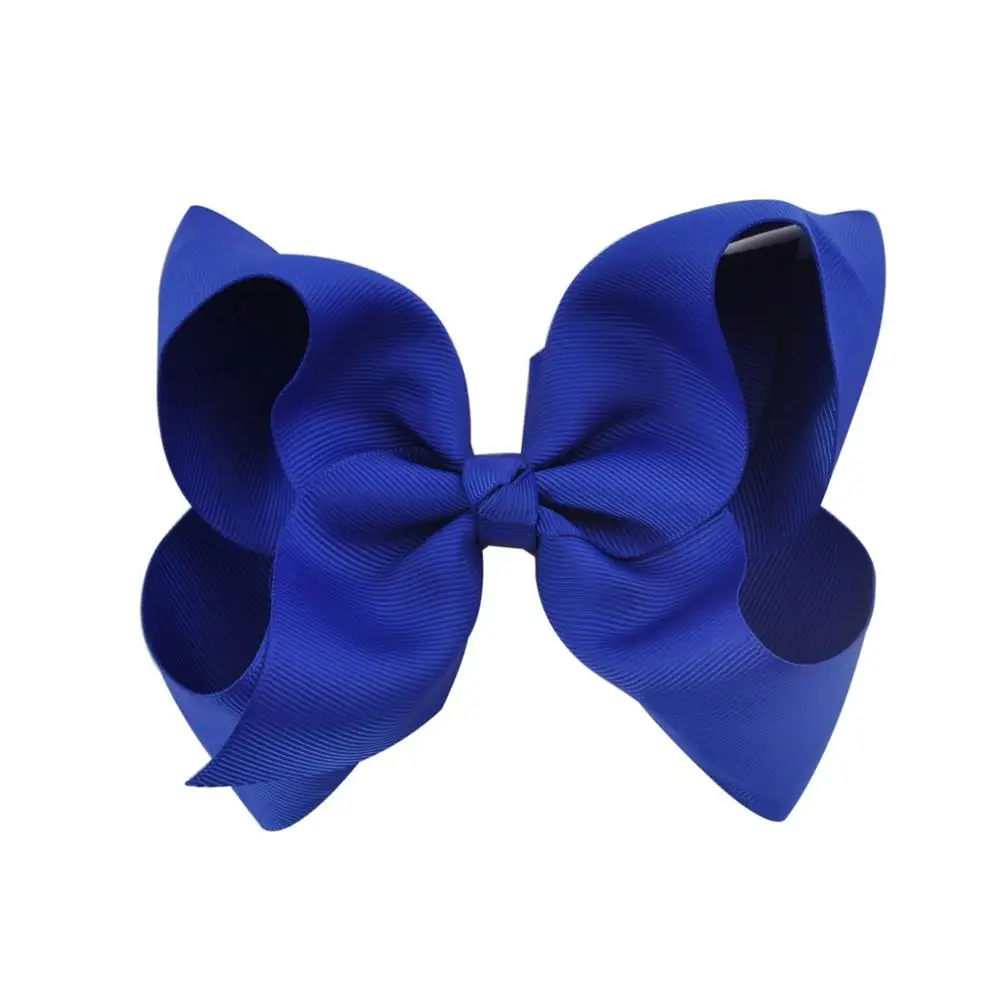 Sapphire Blue No15 1 шт., 6 дюймов, аксессуары для волос с бантом, корсажная лента, детские шпильки принцессы, детская одежда для волос, милые заколки с бантами для волос - Цвет: Sapphire Blue No15