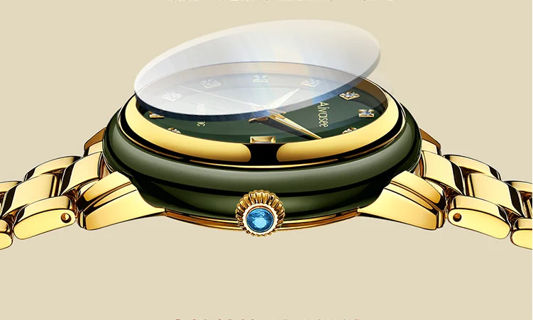 Новые деловые мужские часы Jade Креативные мужские часы механические Автоматические нефритовые календарь полые личные мужские часы