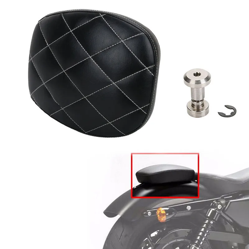 Белый шить мотоцикл пассажирский заднего сиденья кожа Pillon для Harley семьдесят