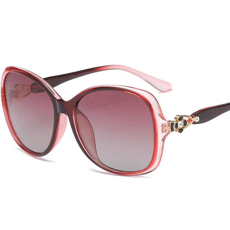 Женские солнцезащитные очки поляризационные элегантные со стразами для