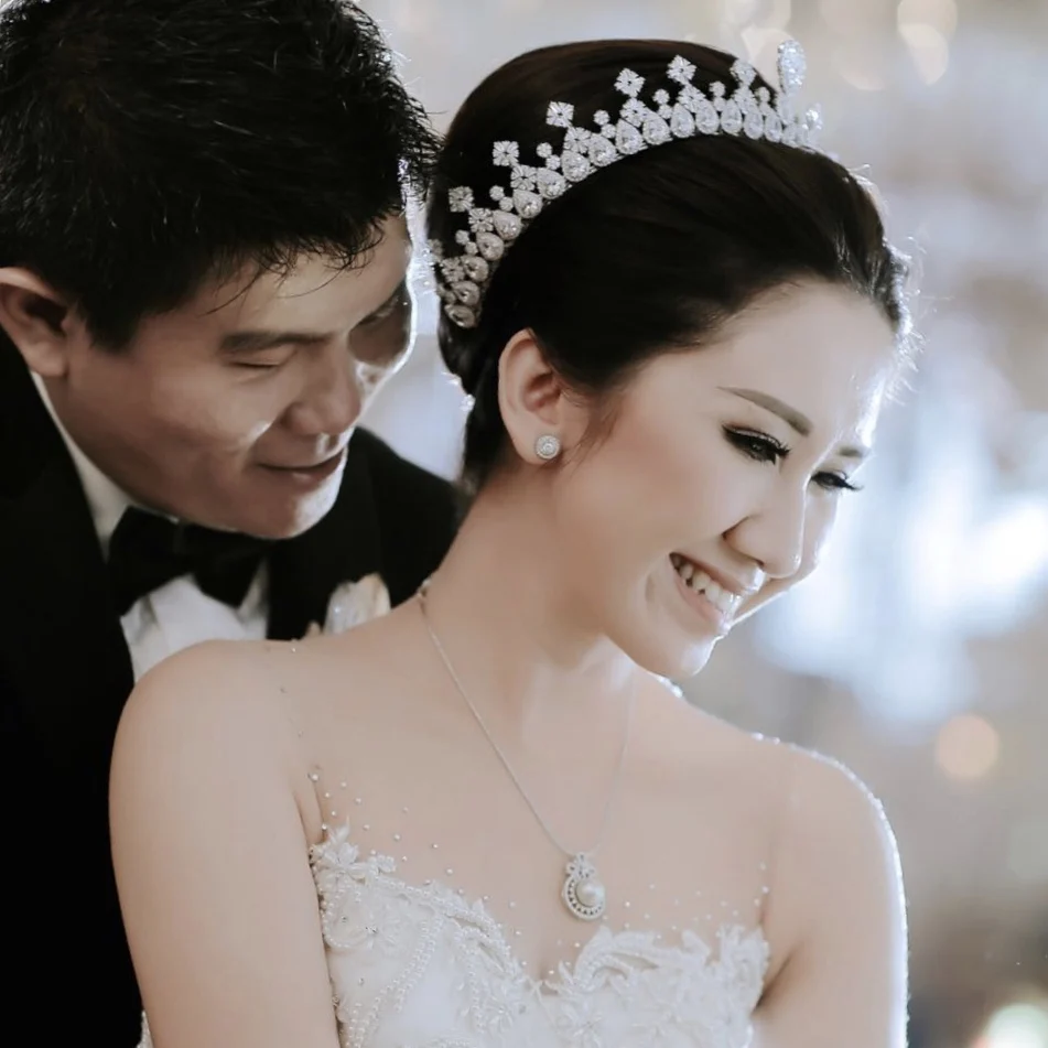 Стразы изготовленные на заказ серьги-тиара из циркония большая корона повязка