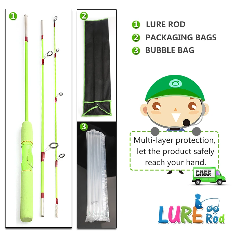 Детские спиннинговые удочки DONQL Удочка из стекловолокна телескопическая удочка