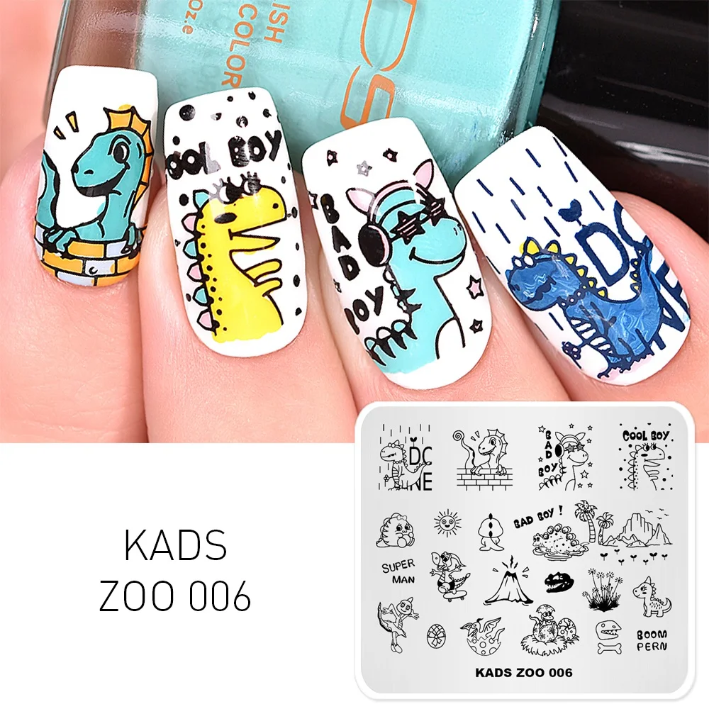 KADS ZOO 006 дизайн ногтей штамповочный шаблон принтер для пластины штамповки Nail