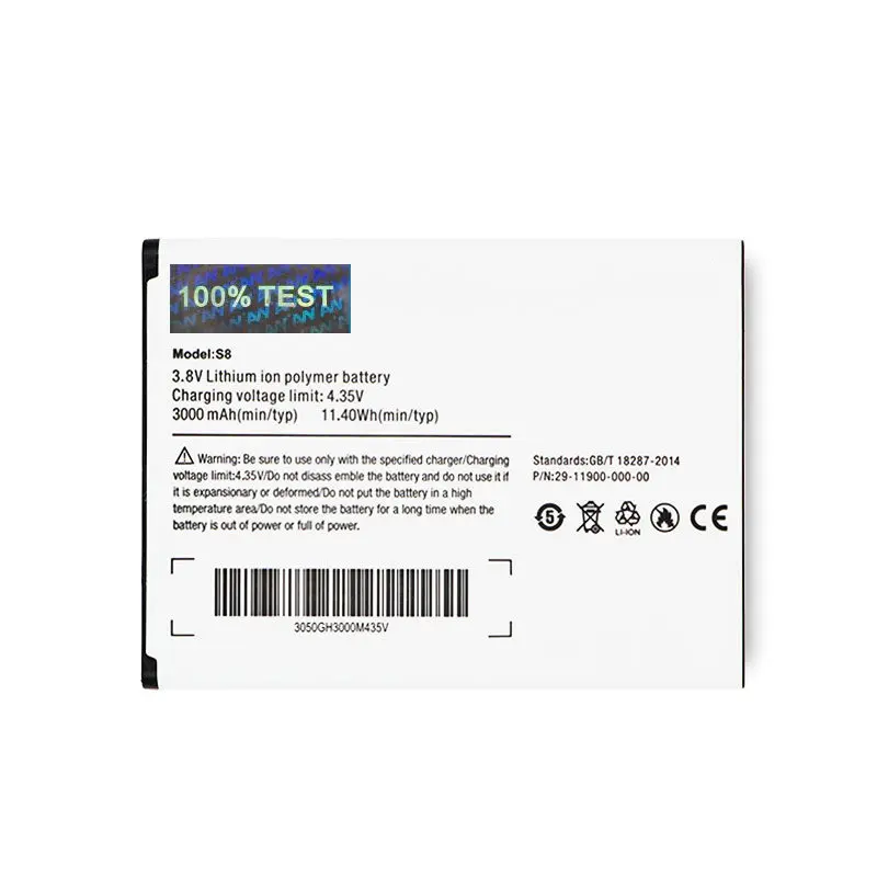 

3000mAh Battery For Ulefone S8 Pro 5.3 inch HD MTK6737 Quad Core Android 7.0 Mobile Phone Batteries Tested In Stock