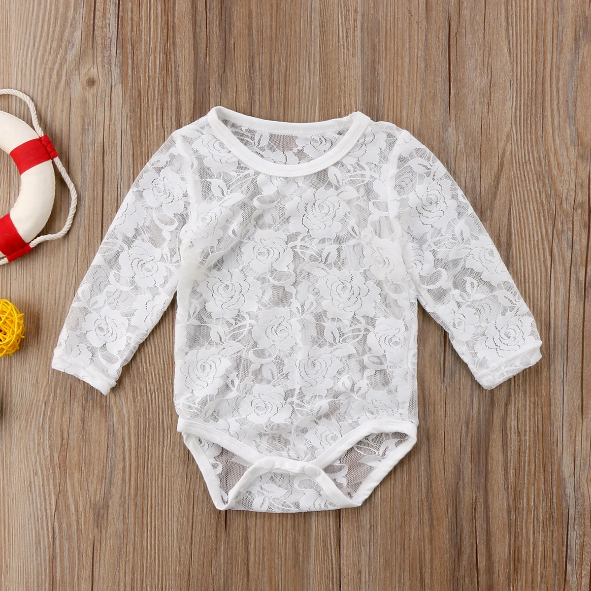 Детский кружевной боди с длинным рукавом на возраст 0 18 месяцев|bodysuit long|baby bodysuit long