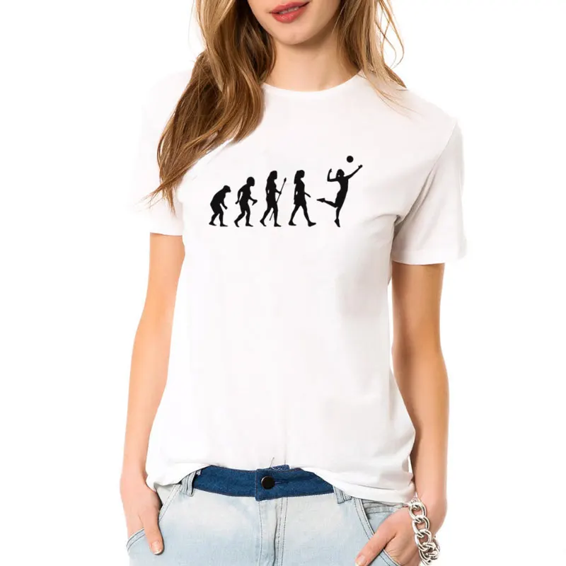 Футболка женская с коротким рукавом и рисунком воллейбольного мяча | Женская