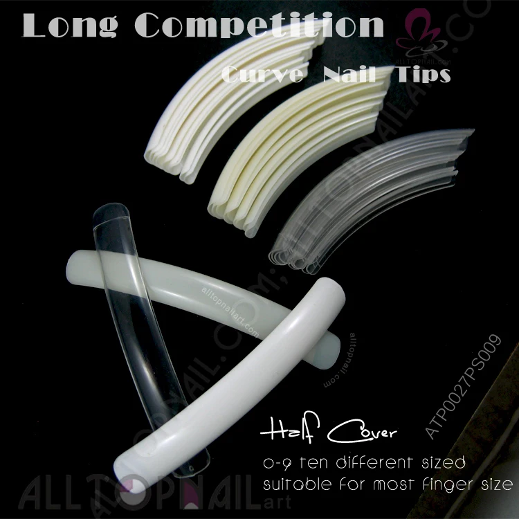 Профессиональные накладные ногти длинные прозрачные для салонов 20 упаковок