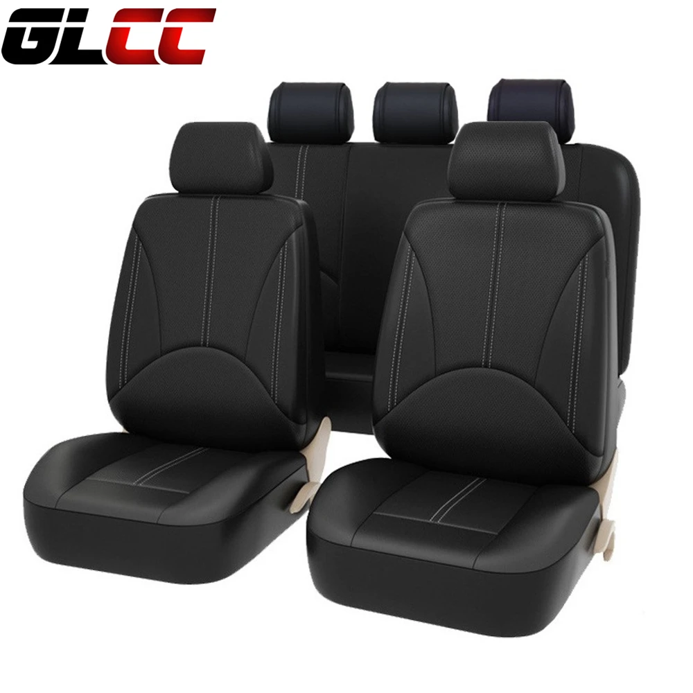

GLCC PU Leather Car Seat Covers Set Vehicle Seat Protector Dustproof Automobiles for SUV Interior Accessories