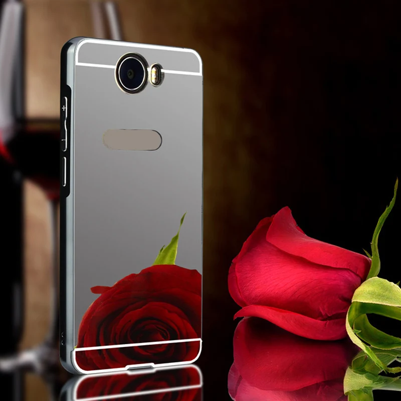 Для Huawei Y5 II Алюминий металлический корпус зеркала ультра тонкий жесткий защитный