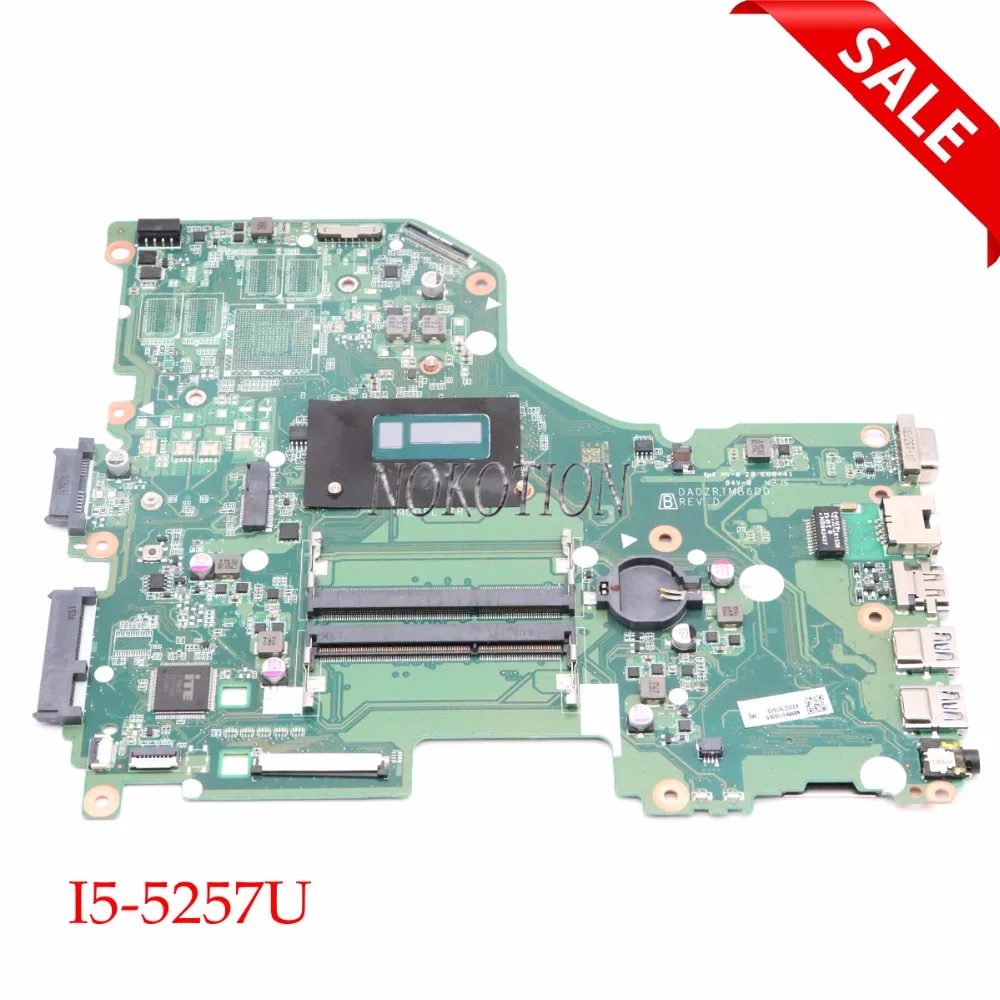 Материнская плата NOKOTION NBMVH11006 NB.MVH11.006 DA0ZRTMB6D0 для ноутбука acer Aspire E5 573G|Материнские