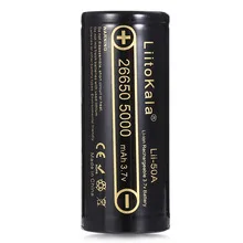 Оригинальная Аккумуляторная Батарея LiitoKala 100% 26650 мАч 5000 в литий-ионные